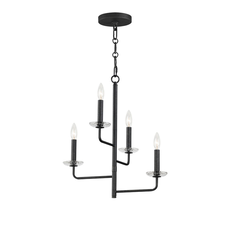 Maxim 12324TCAR Four Light Chandelier, Anthracite