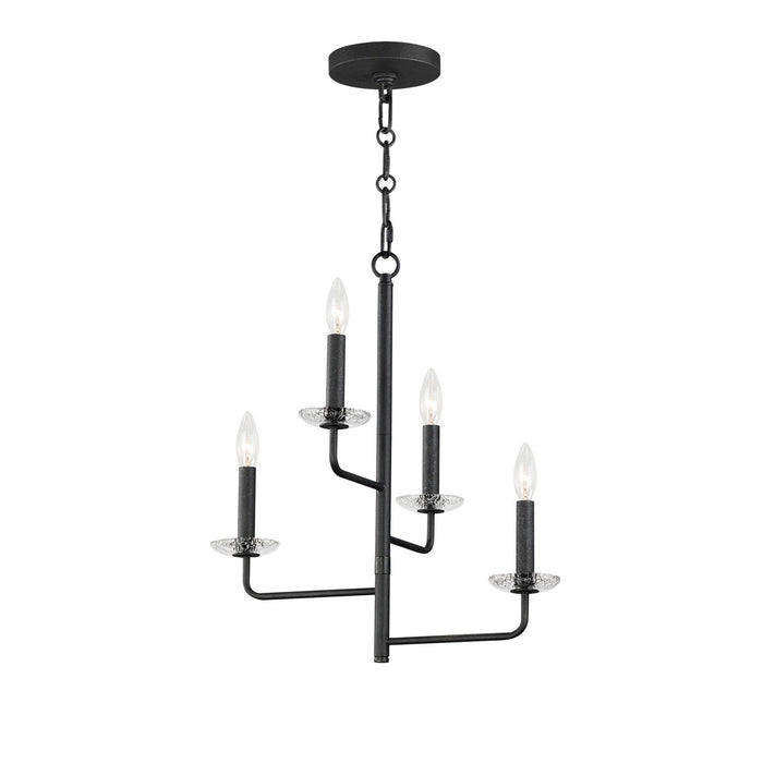 Maxim 12324TCAR Four Light Chandelier, Anthracite
