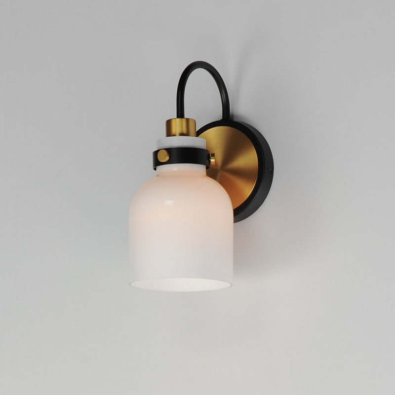 Maxim 12331WTBKSBR One Light Wall Sconce, Satin Brass