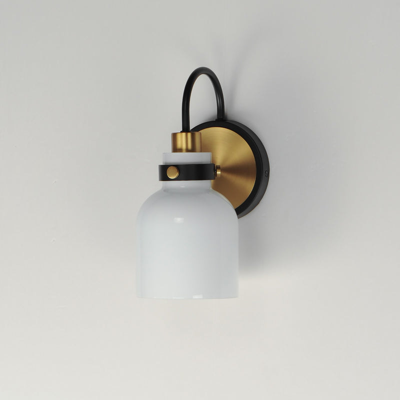 Maxim 12331WTBKSBR One Light Wall Sconce, Satin Brass