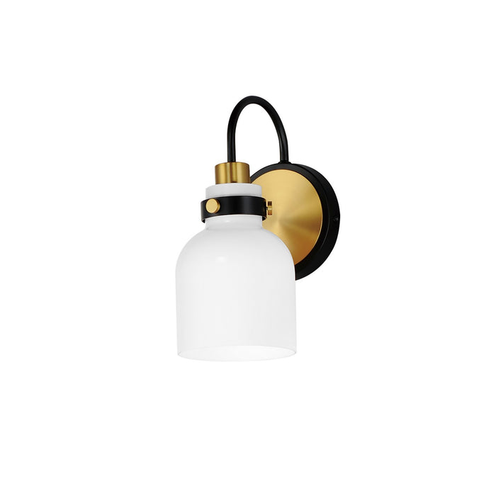 Maxim 12331WTBKSBR One Light Wall Sconce, Satin Brass