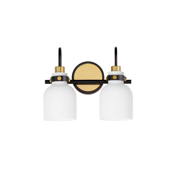 Maxim 12332WTBKSBR Two Light Bath Vanity, Satin Brass