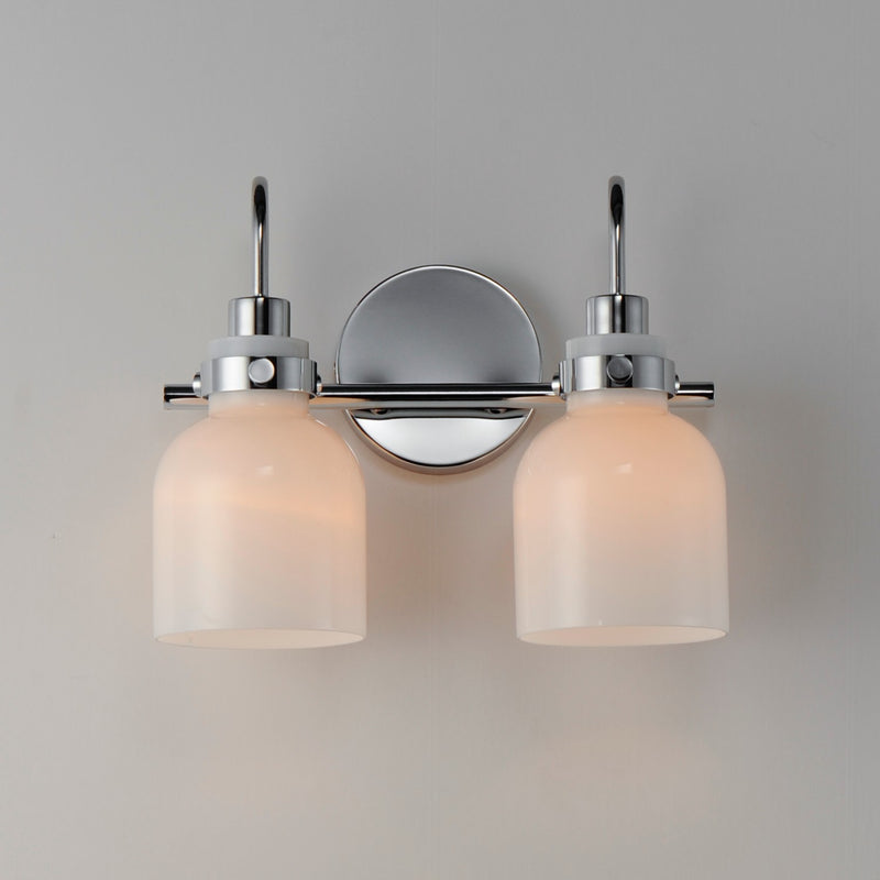 Maxim 12332WTPC Two Light Bath Vanity, Polished Chrome