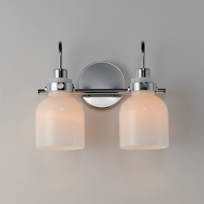 Maxim 12332WTPC Two Light Bath Vanity, Polished Chrome