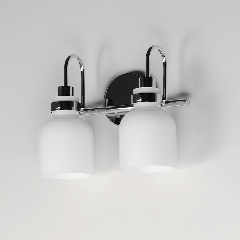 Maxim 12332WTPC Two Light Bath Vanity, Polished Chrome