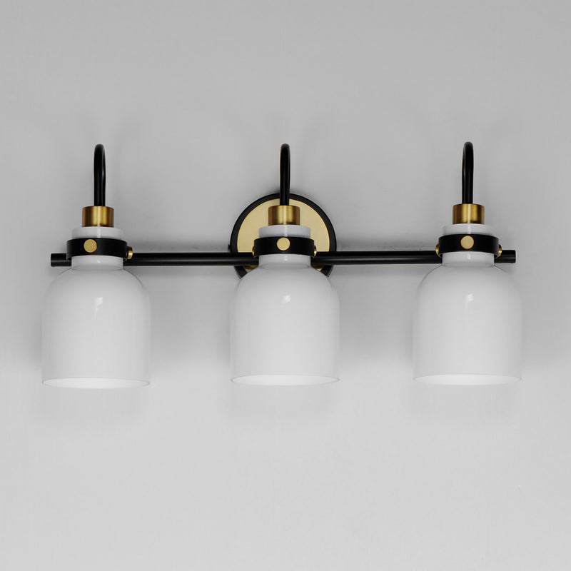 Maxim 12333WTBKSBR Three Light Bath Vanity, Satin Brass