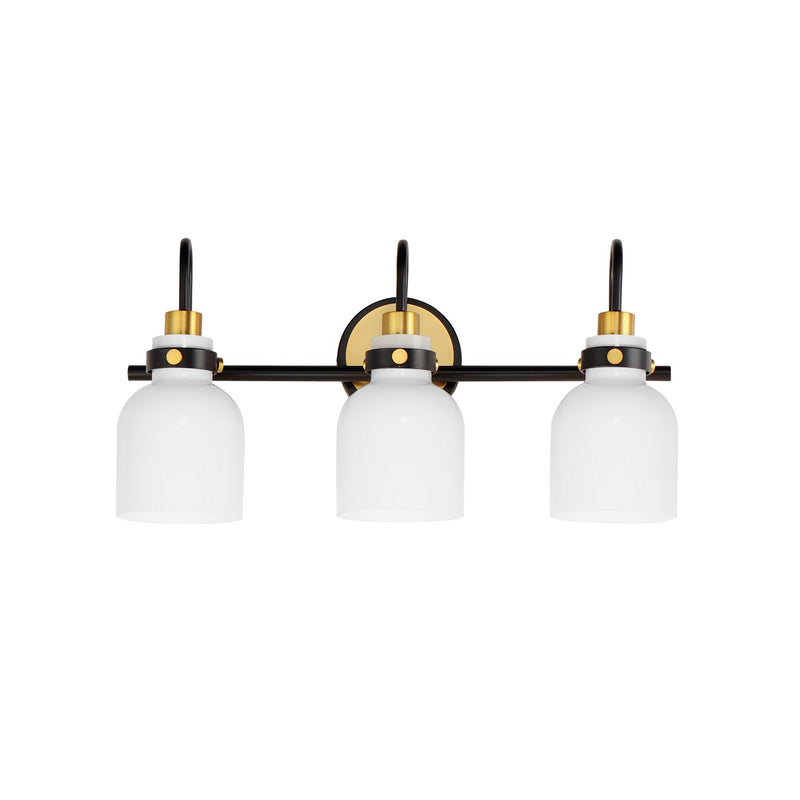 Maxim 12333WTBKSBR Three Light Bath Vanity, Satin Brass
