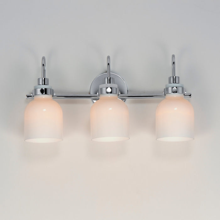 Maxim 12333WTPC Three Light Bath Vanity, Polished Chrome