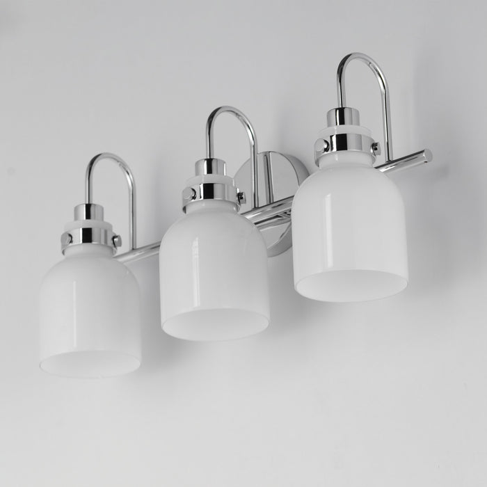 Maxim 12333WTPC Three Light Bath Vanity, Polished Chrome