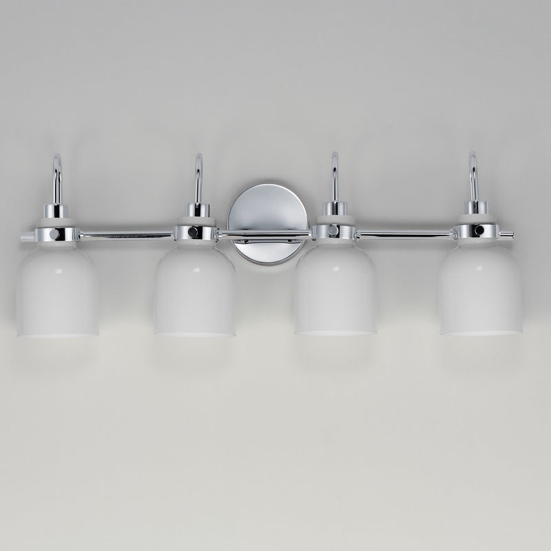 Maxim 12334WTPC Four Light Bath Vanity, Polished Chrome