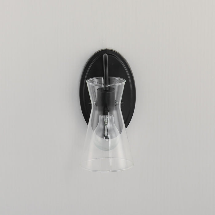 Maxim 12481CLBK One Light Wall Sconce, Black