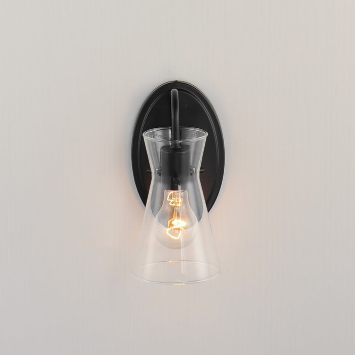 Maxim 12481CLBK One Light Wall Sconce, Black