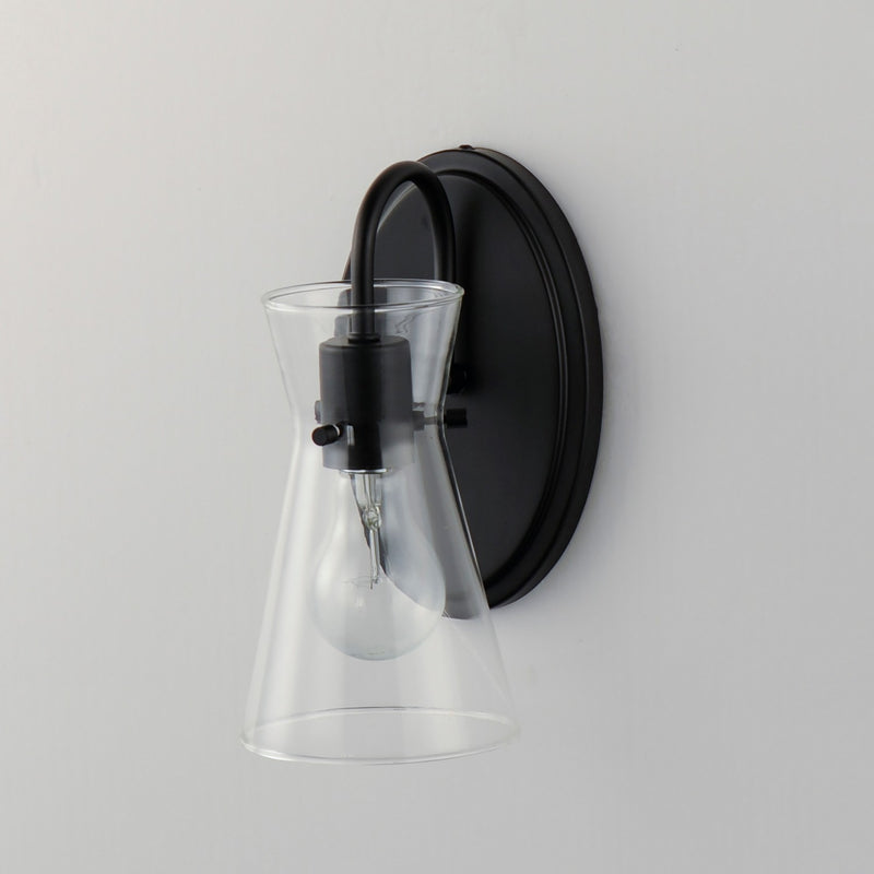 Maxim 12481CLBK One Light Wall Sconce, Black