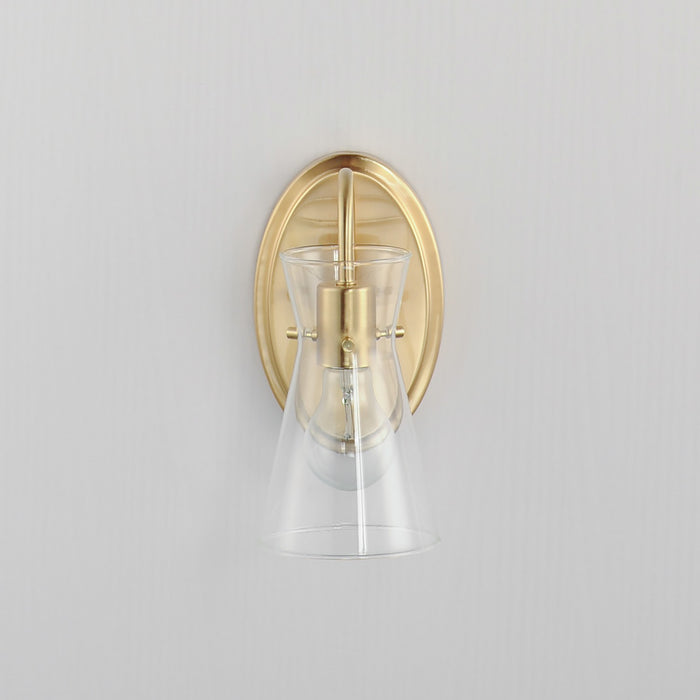 Maxim 12481CLNAB One Light Wall Sconce, Natural Aged Brass