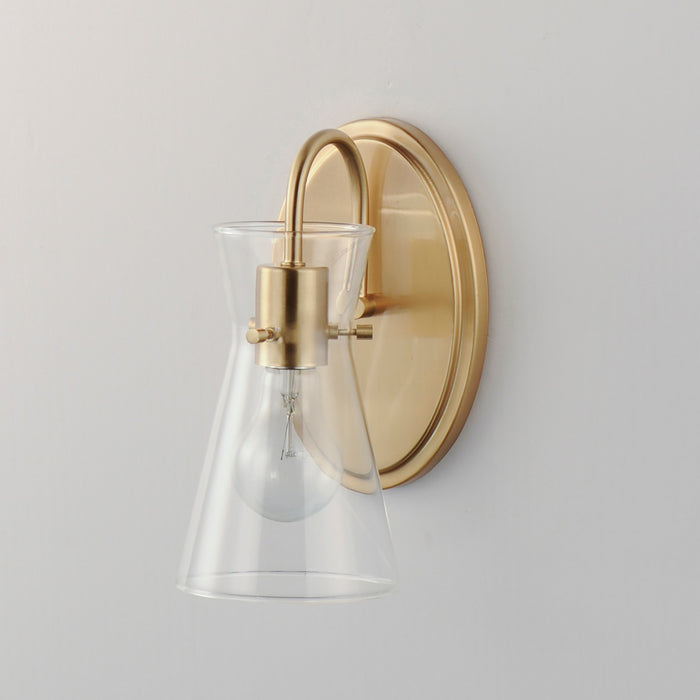 Maxim 12481CLNAB One Light Wall Sconce, Natural Aged Brass