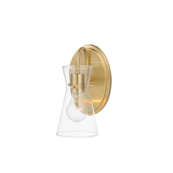 Maxim 12481CLNAB One Light Wall Sconce, Natural Aged Brass