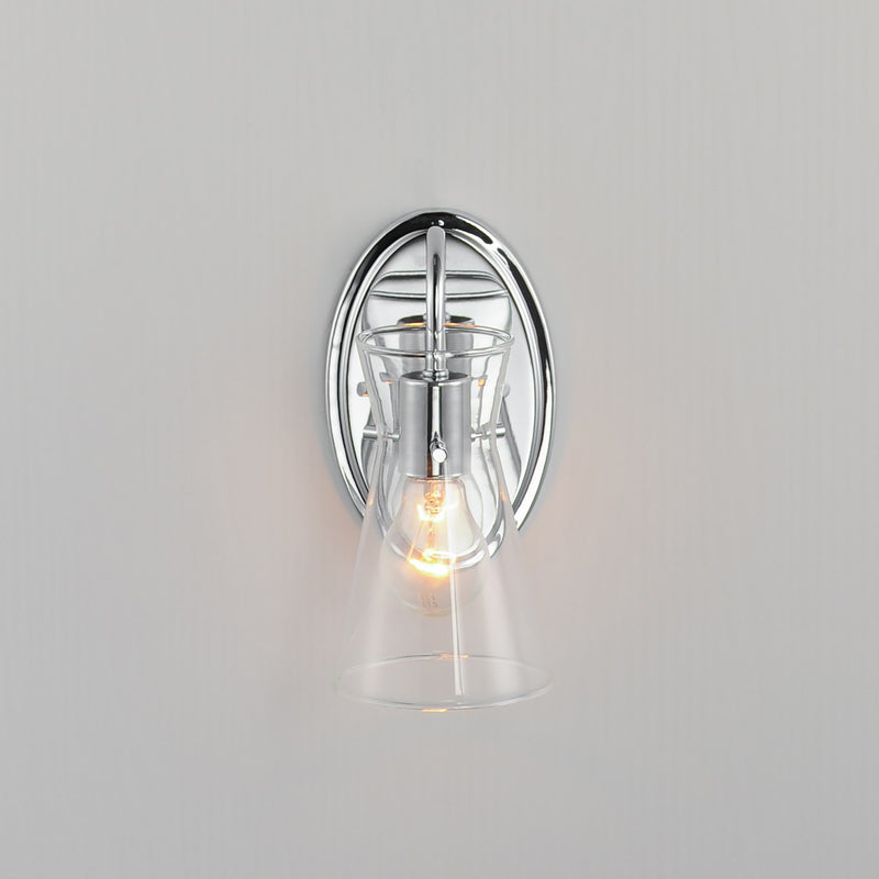 Maxim 12481CLPC One Light Wall Sconce, Polished Chrome
