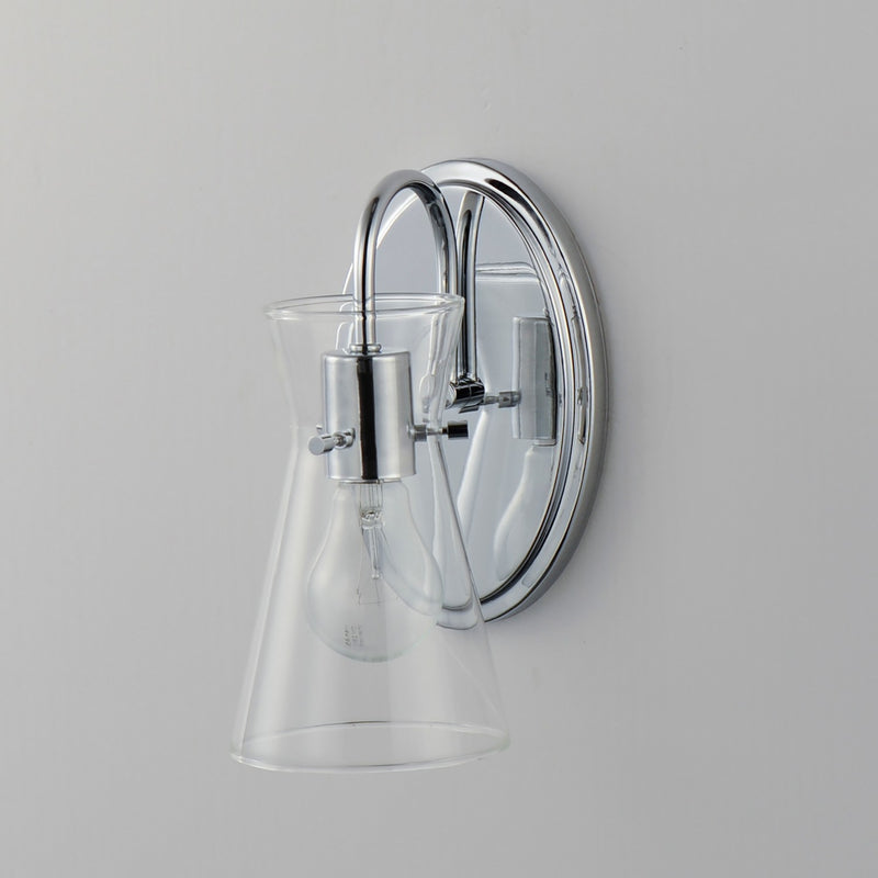 Maxim 12481CLPC One Light Wall Sconce, Polished Chrome