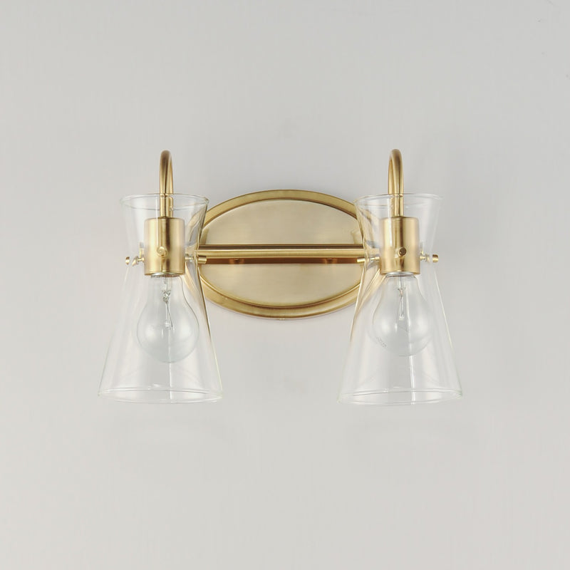 Maxim 12482CLNAB Two Light Bath Vanity, Natural Aged Brass