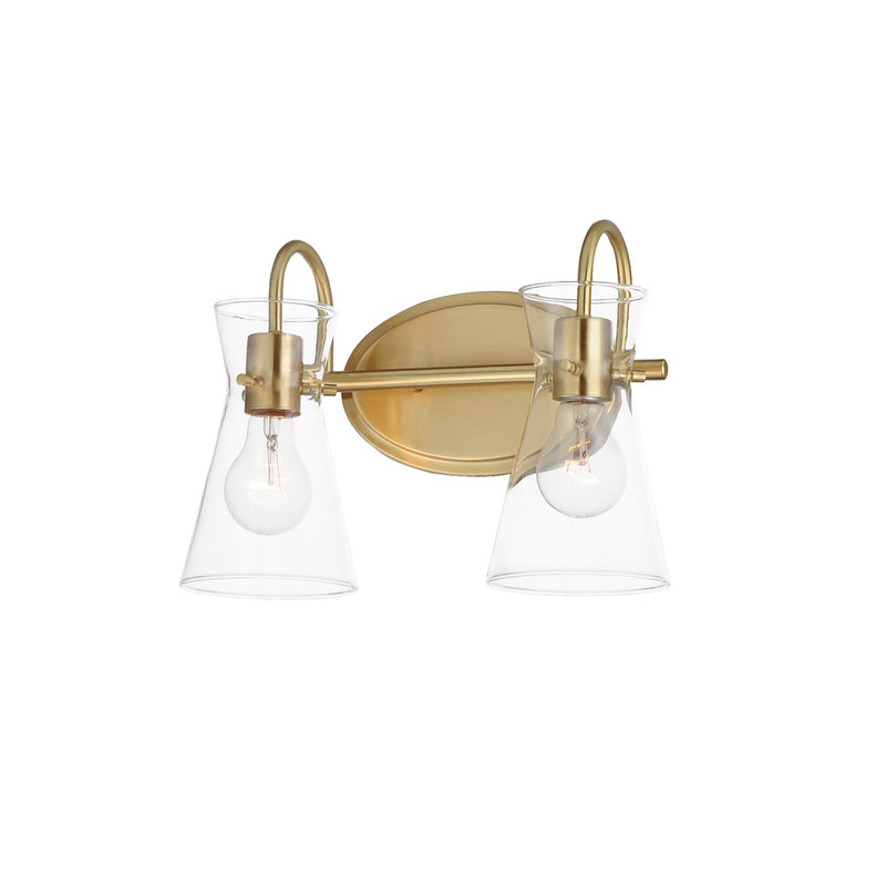 Maxim 12482CLNAB Two Light Bath Vanity, Natural Aged Brass