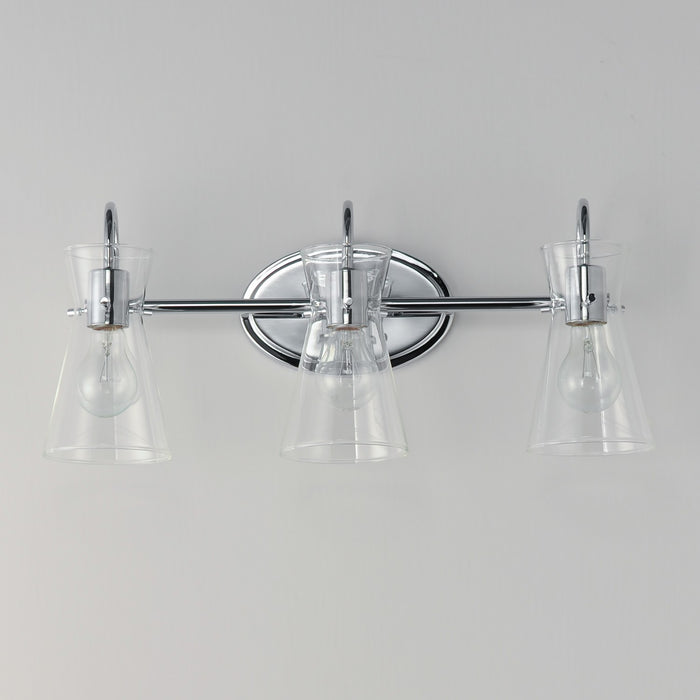 Maxim 12483CLPC Three Light Bath Vanity, Polished Chrome