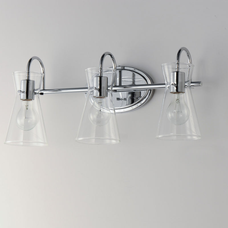 Maxim 12483CLPC Three Light Bath Vanity, Polished Chrome