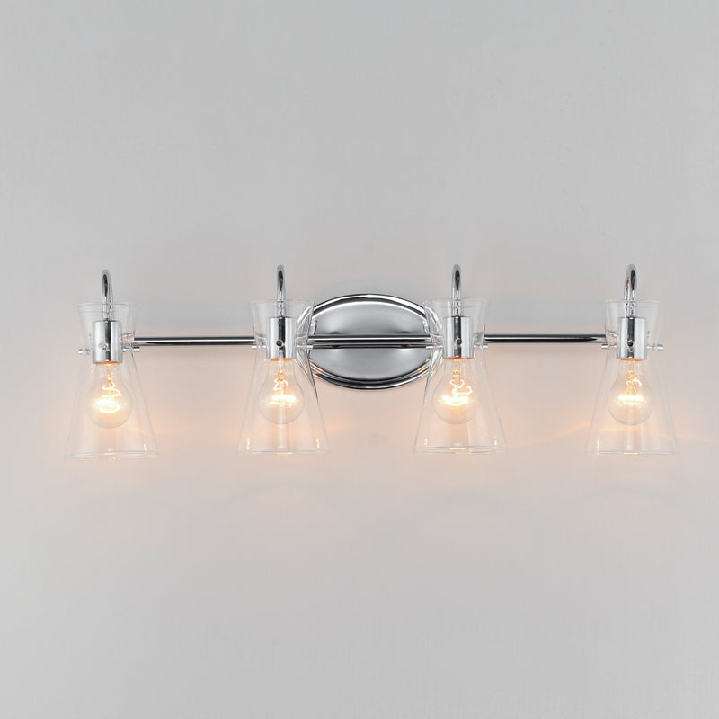 Maxim 12484CLPC Four Light Bath Vanity, Polished Chrome