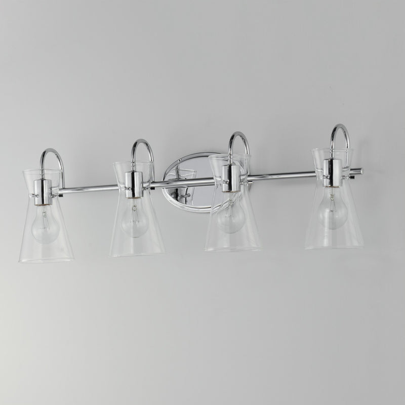 Maxim 12484CLPC Four Light Bath Vanity, Polished Chrome