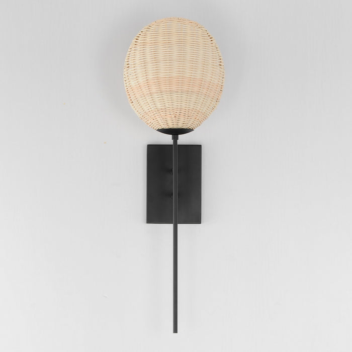 Maxim 12601NABK One Light Wall Sconce, Black