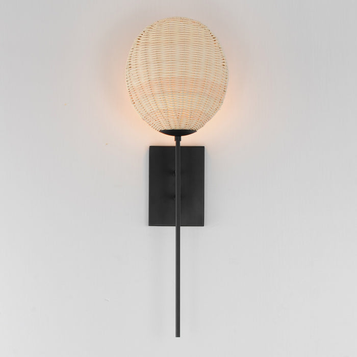Maxim 12601NABK One Light Wall Sconce, Black