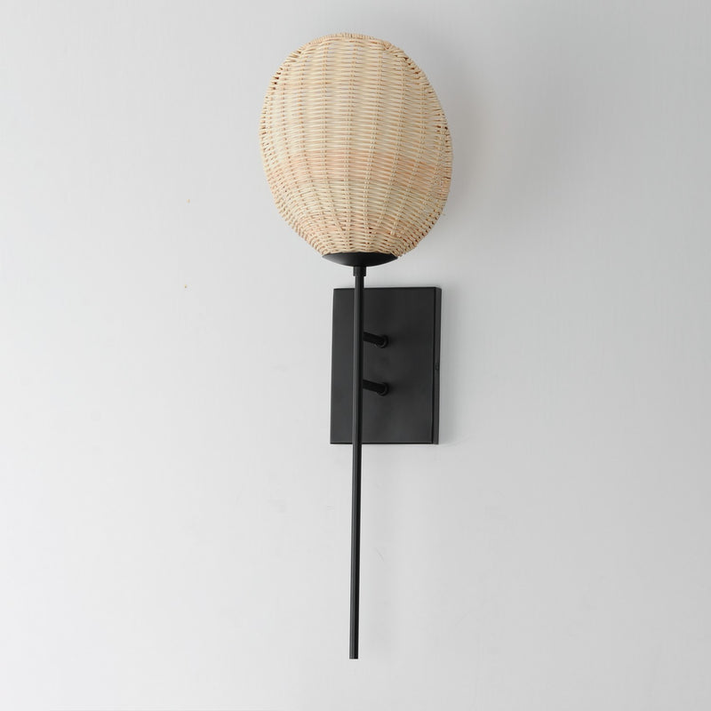 Maxim 12601NABK One Light Wall Sconce, Black