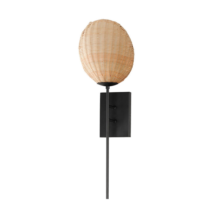 Maxim 12601NABK One Light Wall Sconce, Black