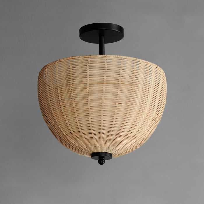 Maxim 12604NABK Two Light Semi Flush/Pendant, Black