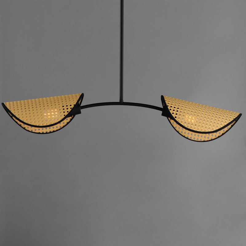 Maxim 12632NABK Two Light Chandelier, Black