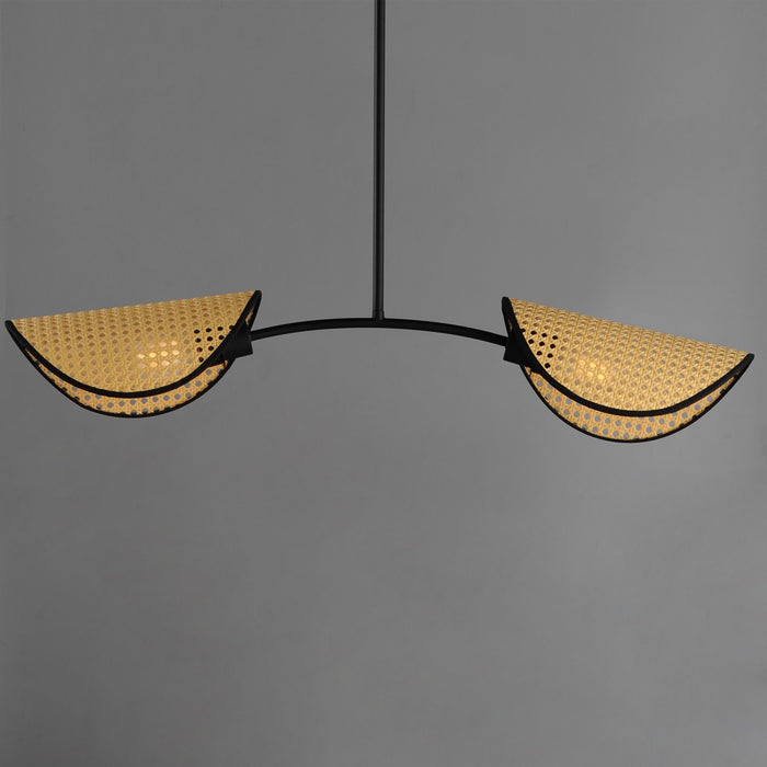 Maxim 12632NABK Two Light Chandelier, Black