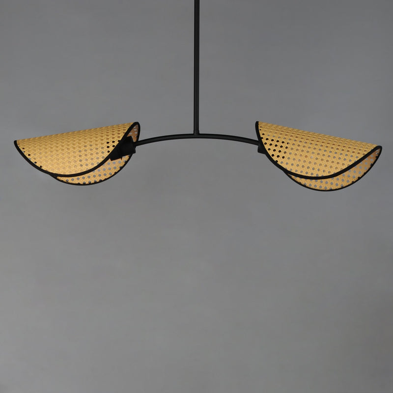 Maxim 12632NABK Two Light Chandelier, Black
