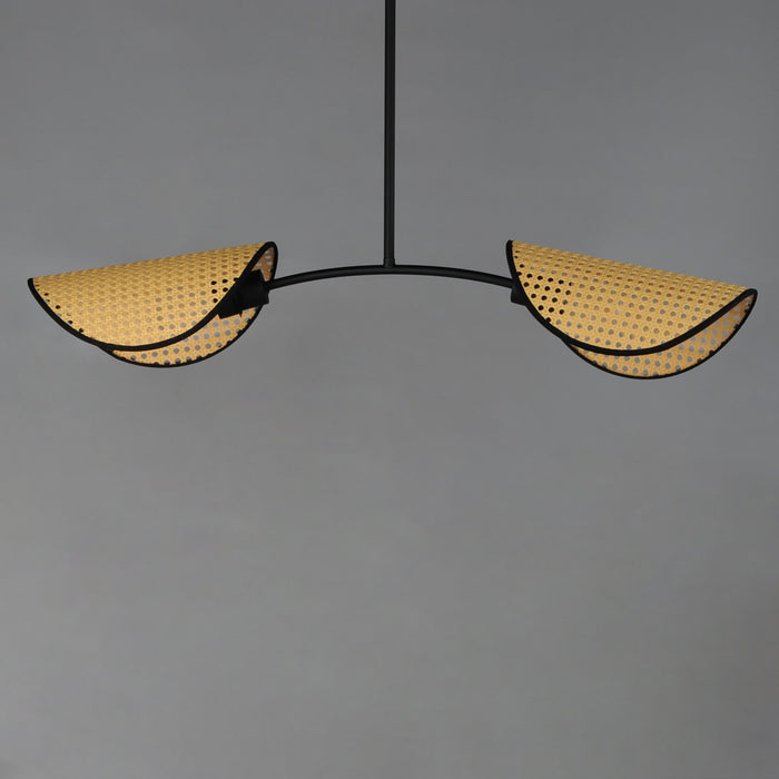 Maxim 12632NABK Two Light Chandelier, Black