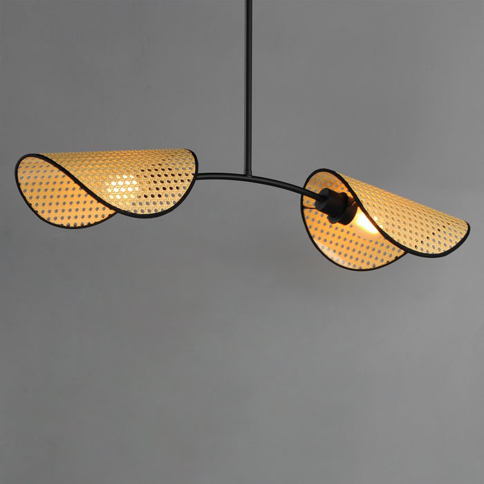 Maxim 12632NABK Two Light Chandelier, Black