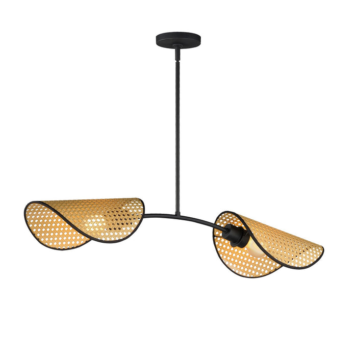 Maxim 12632NABK Two Light Chandelier, Black