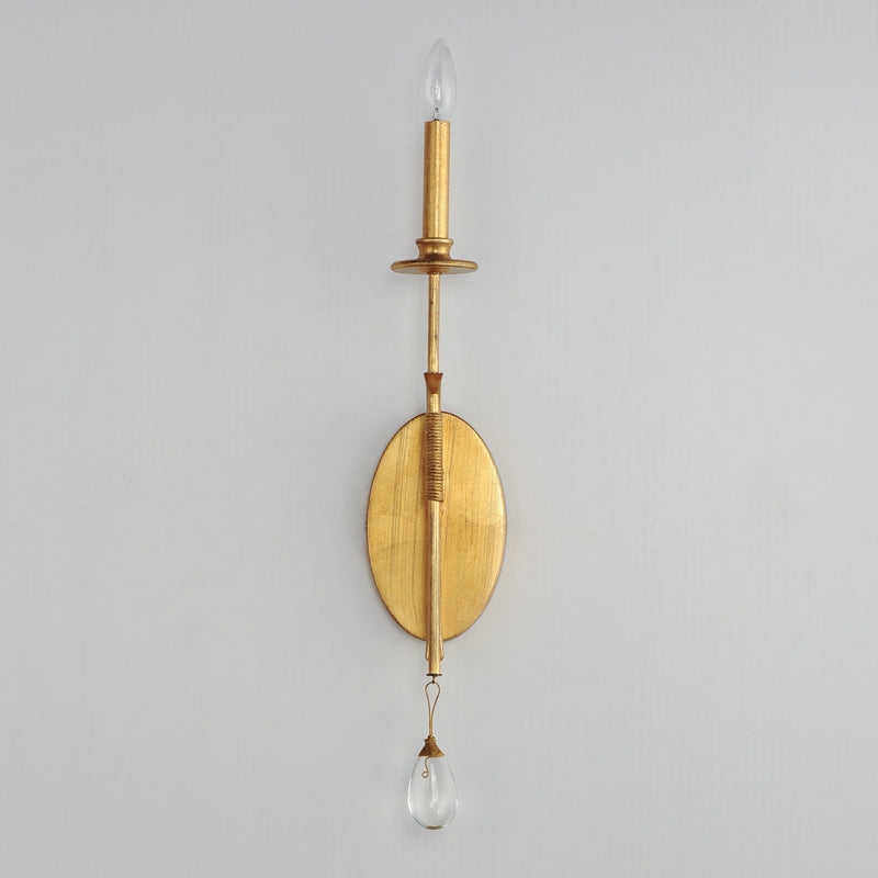 Maxim 12741CHGL One Light Wall Sconce, Charcoal Gold Leaf