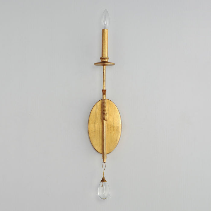 Maxim 12741CHGL One Light Wall Sconce, Charcoal Gold Leaf