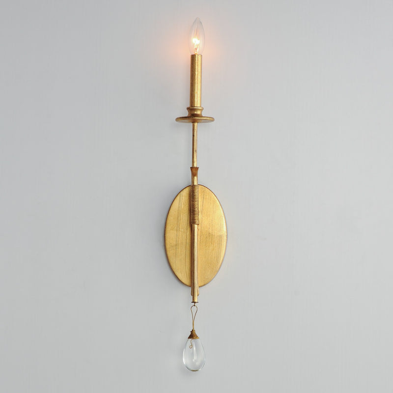 Maxim 12741CHGL One Light Wall Sconce, Charcoal Gold Leaf
