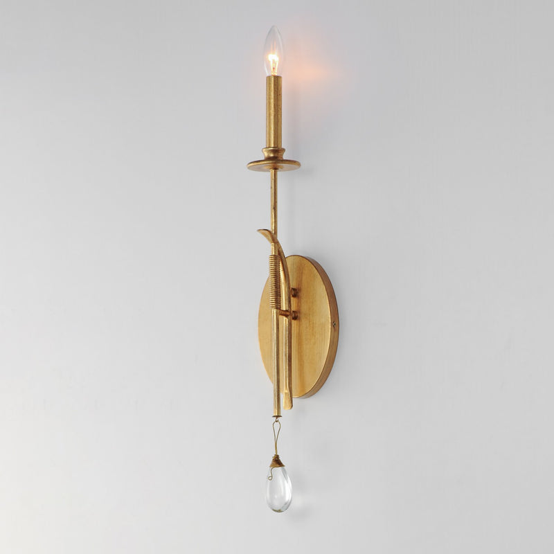 Maxim 12741CHGL One Light Wall Sconce, Charcoal Gold Leaf