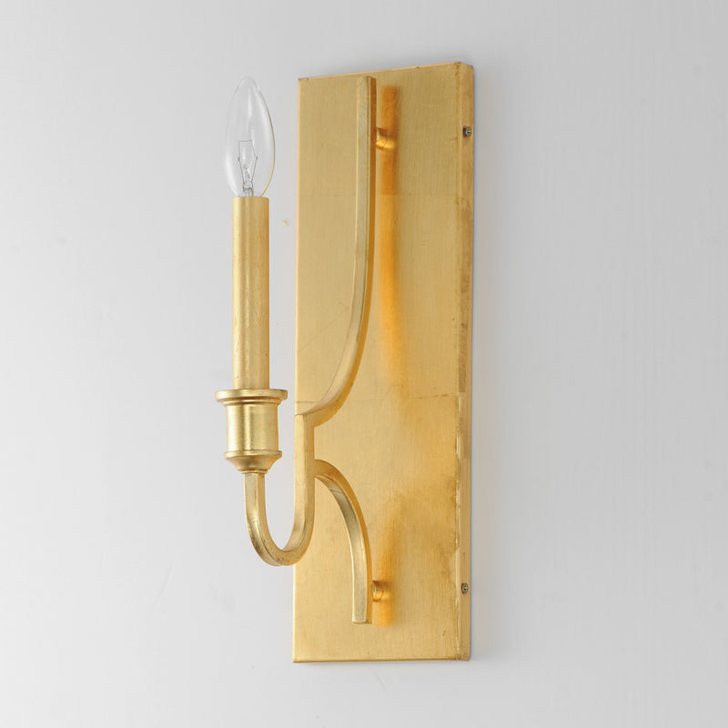 Maxim 12781GL One Light Wall Sconce, Gold Leaf