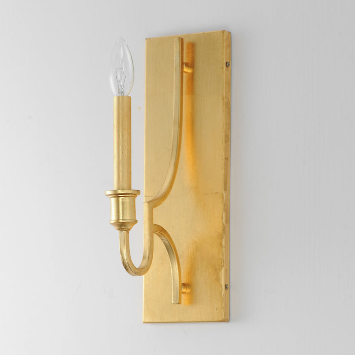 Maxim 12781GL One Light Wall Sconce, Gold Leaf