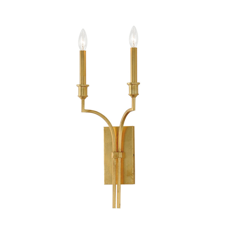 Maxim 12782GL Two Light Wall Sconce, Gold Leaf