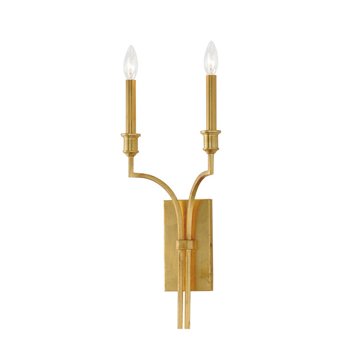 Maxim 12782GL Two Light Wall Sconce, Gold Leaf