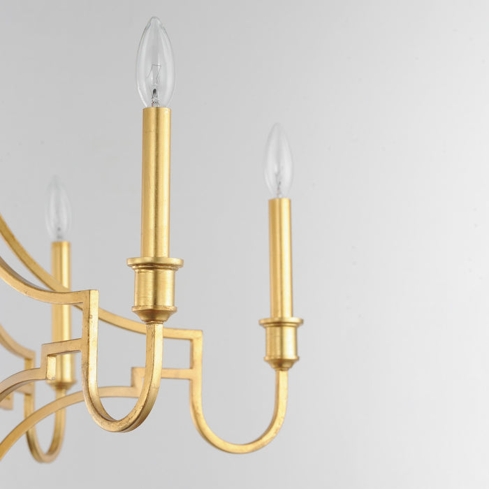 Maxim 12786GL Six Light Chandelier, Gold Leaf