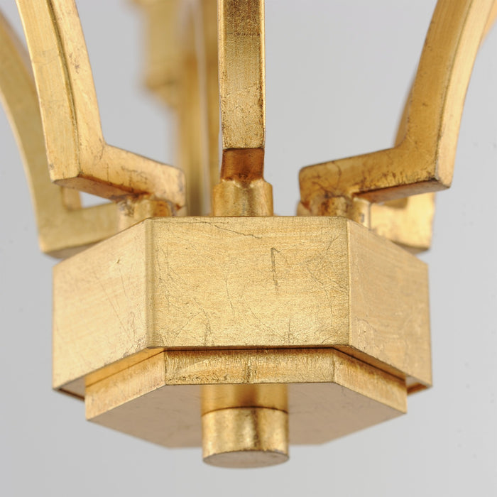 Maxim 12786GL Six Light Chandelier, Gold Leaf