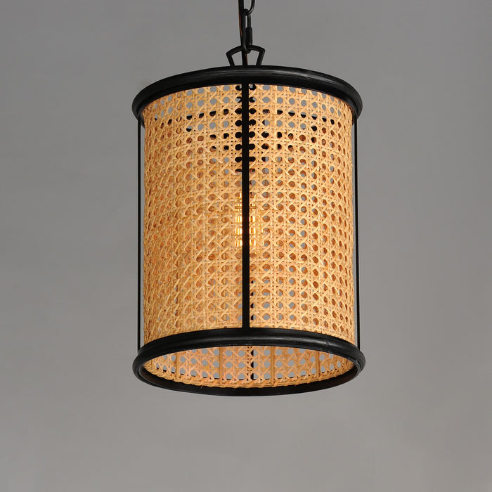 Maxim 14471NABK One Light Pendant, Black